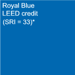 StreetPrint Color Royal Blue LEED credit (SRI=33)